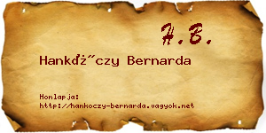 Hankóczy Bernarda névjegykártya